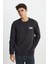 Regular Fit Normal Kesim %100 Pamuk Bisiklet Yaka Antrasit Sweatshirt 1