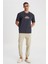 Slim Fit Dar Kesim Normal Bel Dar Paça Açık Yeşil Jogger Pantolon 2