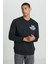 Regular Fit Normal Kesim Bisiklet Yaka Şardonlu Bordo Sweatshirt 1