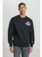 Regular Fit Normal Kesim Bisiklet Yaka Şardonlu Bordo Sweatshirt 4
