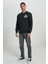 Regular Fit Normal Kesim Bisiklet Yaka Şardonlu Bordo Sweatshirt 5