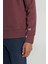 Regular Fit Normal Kesim Bisiklet Yaka Şardonlu Bordo Sweatshirt 7