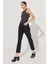 Carol Straight Fit Düz Kesim Yüksek Bel Siyah Esnek Jean Kot Pantolon 4