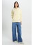 Loose Fit Rahat Kesim Kapüşonlu İçi Polarlı Sarı Sweatshirt 4