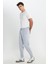 Slim Fit Dar Kesim Normal Bel Haki Sweatpant Eşofman Altı 2