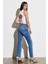Straight Fit Düz Kesim Yüksek Bel Esnek Jean Kot Pantolon 6