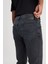 Slim Fit Dar Kesim Normal Bel Dar Paça Rider Siyah Jean Kot Pantolon 4
