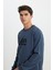 Regular Fit Normal Kesim %100 Pamuk Sıfır Yaka Sweatshirt 2