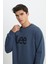 Regular Fit Normal Kesim %100 Pamuk Sıfır Yaka Sweatshirt 3