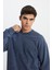 Loose Fit Rahat Kesim Bisiklet Yaka %100 Pamuk Turuncu Sweatshirt 4