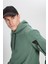 Regular Fit Normal Kesim Kapüşonlu Yeşil Sweatshirt 1