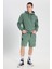 Regular Fit Normal Kesim Kapüşonlu Yeşil Sweatshirt 3