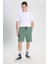 Regular Fit Normal Kesim Normal Bel Yeşil Sweat Şort 3