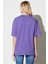 Oversize Fit Rahat Kesim %100 Pamuk Bisiklet Yaka Fuşya Tişört 7