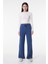 Loose Fit Rahat Kesim Normal Bel Geniş Paça Şardonlu Mavi Sweatpant 1