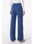 Loose Fit Rahat Kesim Normal Bel Geniş Paça Şardonlu Mavi Sweatpant 4