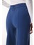Loose Fit Rahat Kesim Normal Bel Geniş Paça Şardonlu Mavi Sweatpant 5