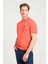 Regular Fit Normal Kesim Polo Yaka %100 Pamuk Mercan Rengi Tişört 1