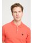 Regular Fit Normal Kesim Polo Yaka %100 Pamuk Mercan Rengi Tişört 4
