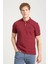 Regular Fit Normal Kesim Polo Yaka %100 Pamuk Bordo Tişört 1