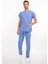 Scrubs - Cerrahi Üniforma - Doktor Hemşire Nöbet Hastane Takımı - Dokuz Eylül Mavisi 2
