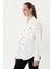Bg 824 Çift Cepli Çıtçıtlı Ince Fitilli Oversize Kadın Kadife Gömlek 4