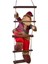 Yılbaşı Süsü Ahşap Merdivenli Noel Baba Figür Büyük Boy 40 Cm - Merdiven İle 78 Cm 2