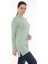 Viskon Dik Yaka Tunik-Mint Yeşili 2