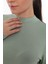 Viskon Dik Yaka Tunik-Mint Yeşili 4