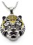 Bengal Kaplanı Tiger Sarı Gümüş Renkli Paslanmaz Çelik Erkek Kolye Q0894 3