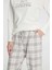 MOTTO10BUTIK Anıl Uzun Kol Pamuklu Kışlık Pijama Takımı 4