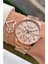 MRD11653 Rose Gold Renk Büyük Kasa Kadın Kol Saati Bileklik Hediyeli 3