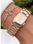 MRD12203 Rose Gold Renk Kadın Kol Saati Bileklik Hediyeli 4