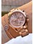 MRD12165 Rose Gold Renk Kadın Kol Saati Bileklik Hediyeli 1