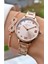 MRD11784 Rose Gold Renk Çelik Kordon Kadın Kol Saati Bileklik Hediyeli 1