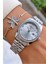 MRD11487 Gümüş Renk Kadın Kol Saati Bileklik Hediyeli 3