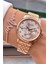 MRD12238 Rose Gold Renk Kadın Kol Saati Bileklik Hediyeli 4
