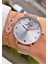 MRD12354 Rose Gold Renk Kadın Kol Saati Bileklik Hediyeli 3
