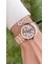MRD12347 Rose Gold Renk Kadın Kol Saati Bileklik Hediyeli 4