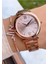 MRD12147 Rose Gold Renk Kadın Kol Saati Bileklik Hediyeli 1