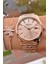 MRD11828 Rose Gold Renk Çelik Kordon Kadın Kol Saati Bileklik Hediyeli 1