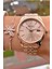 MRD11828 Rose Gold Renk Çelik Kordon Kadın Kol Saati Bileklik Hediyeli 3