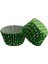 Cupcake Kalıbı Pet Kapsül Kek Kalıbı 48X34 mm (100 Adet) Puantiyeli Yeşil 1