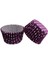 Cupcake Kalıbı Pet Kapsül Kek Kalıbı 48X34 mm (100 Adet) Puantiyeli Mor 1