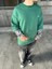 Bisiklet Yaka 'live With Passion' Baskılı Sweatshirt Yeşil 3