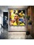 Brezilyalı Efsane Futbolcu Neymar Sokak Sanatı Grafiti Kare Kanvas Tablo 1