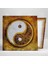Gold Ying Yang Iyilik Kötülük ve Altın Soyut Uzak Doğu Felsefesi Kare Kanvas Tablo 2