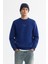 Erkek Saks Bisiklet Yaka İçi Şardonlu 3 İplik Sweatshirt B001033 1