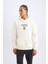 Fit NBA Brooklyn Nets Comfort Fit Rahat Kalıp Kapüşonlu Kalın Sırt Baskılı Sweatshirt D3223AX24WN 4
