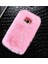 Galaxy S8 Plus Uyumlu Tüylü Yumuşak Peluş Silikon Kılıf Pembe Altın 1
